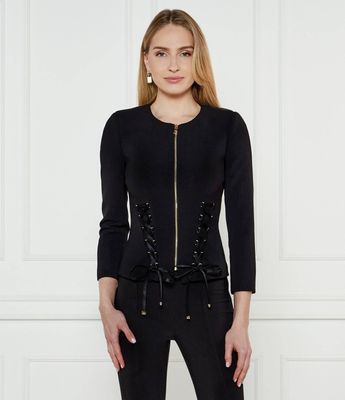 Marynarka Elisabetta Franchi ze sklepu: Gomez Fashion Store w kategorii: Marynarki damskie - zdjęcie 874714-BD9-10338_EF251W000100110