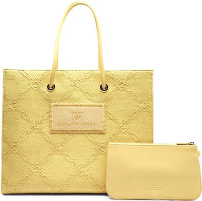 Shopper bag na wiosnę Elisabetta Franchi ze sklepu: Gomez Fashion Store w kategorii: Torby Shopper bag - zdjęcie 874714-BD9-10338_EF252W000005A10