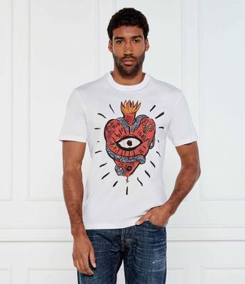 Just Cavalli - T-shirt męski na wiosnę ze sklepu: Gomez Fashion Store w kategorii: T-shirty męskie - zdjęcie 874714-BD9-10338_CA252M000066005