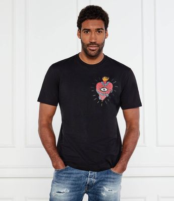 T-shirt męski Just Cavalli ze sklepu: Gomez Fashion Store w kategorii: T-shirty męskie - zdjęcie 874714-BD9-10338_CA252M000067899