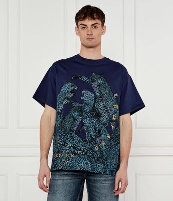 T-shirt męski młodzieżowy Just Cavalli ze sklepu: Gomez Fashion Store w kategorii: T-shirty męskie - zdjęcie 874714-BD9-10338_CA252M000074204