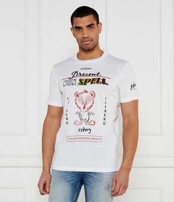 T-shirt męski wiosenny Iceberg ze sklepu: Gomez Fashion Store w kategorii: T-shirty męskie - zdjęcie 874714-BD9-10338_II252M000012101