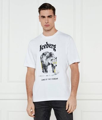 T-shirt męski młodzieżowy Iceberg ze sklepu: Gomez Fashion Store w kategorii: T-shirty męskie - zdjęcie 874714-BD9-10338_II252M000019101
