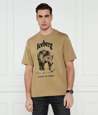 T-shirt męski w stylu młodzieżowym Iceberg ze sklepu: Gomez Fashion Store w kategorii: T-shirty męskie - zdjęcie 874714-BD9-10338_II252M000019603