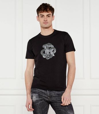 T-shirt męski młodzieżowy John Richmond ze sklepu: Gomez Fashion Store w kategorii: T-shirty męskie - zdjęcie 874714-BD9-10338_JR252M000017001