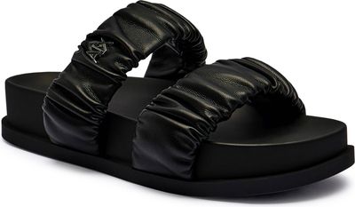 Klapki damskie na lato Armani Exchange ze sklepu: Gomez Fashion Store w kategorii: Klapki damskie - zdjęcie 874714-BD9-10338_AX252W000039296