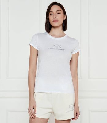 Bluzka damska wiosenna Armani Exchange ze sklepu: Gomez Fashion Store w kategorii: Bluzki damskie - zdjęcie 874714-BD9-10338_AX252W000080H55