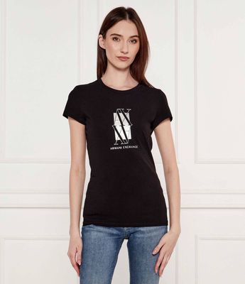 Bluzka damska na wiosnę młodzieżowa Armani Exchange ze sklepu: Gomez Fashion Store w kategorii: Bluzki damskie - zdjęcie 874714-BD9-10338_AX252W000086H50