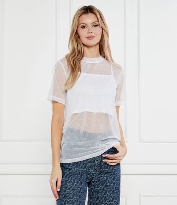 Armani Exchange - Bluzka damska na wiosnę ze sklepu: Gomez Fashion Store w kategorii: Bluzki damskie - zdjęcie 874714-BD9-10338_AX252W000093I01