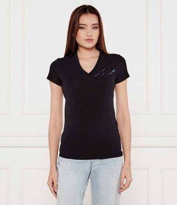 Bluzka damska na wiosnę Armani Exchange ze sklepu: Gomez Fashion Store w kategorii: Bluzki damskie - zdjęcie 874714-BD9-10338_AX252W000099H50