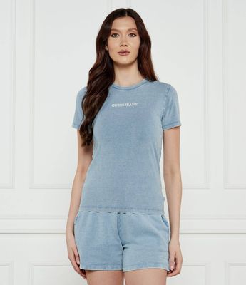 Bluzka damska na wiosnę casual Guess Jeans ze sklepu: Gomez Fashion Store w kategorii: Bluzki damskie - zdjęcie 874714-BD9-10338_GE252W000017T41