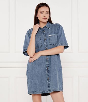 Guess Jeans - Sukienka casual ze sklepu: Gomez Fashion Store w kategorii: Sukienki - zdjęcie 874714-BD9-10338_GE252W000018Q80