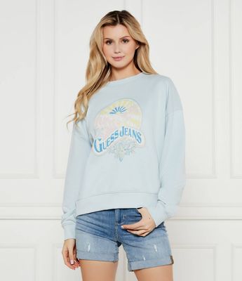 Bluza damska w stylu młodzieżowym casualowa Guess Jeans ze sklepu: Gomez Fashion Store w kategorii: Bluzy damskie - zdjęcie 874714-BD9-10338_GE252W000024T45