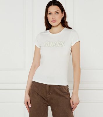 Bluzka damska w stylu młodzieżowym Guess ze sklepu: Gomez Fashion Store w kategorii: Bluzki damskie - zdjęcie 874714-BD9-10338_GJ252W000031H47