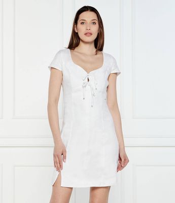 Sukienka trapezowa Guess ze sklepu: Gomez Fashion Store w kategorii: Sukienki - zdjęcie 874714-BD9-10338_GJ252W000045F11
