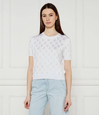 Bluzka damska casual Guess ze sklepu: Gomez Fashion Store w kategorii: Bluzki damskie - zdjęcie 874714-BD9-10338_GJ252W000074F11