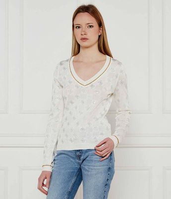 Sweter damski casualowy na zimę Guess ze sklepu: Gomez Fashion Store w kategorii: Swetry damskie - zdjęcie 874714-BD9-10338_GJ252W000075H47