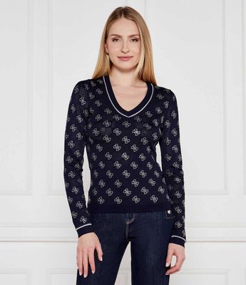 Guess - Sweter damski ze sklepu: Gomez Fashion Store w kategorii: Swetry damskie - zdjęcie 874714-BD9-10338_GJ252W000075N38