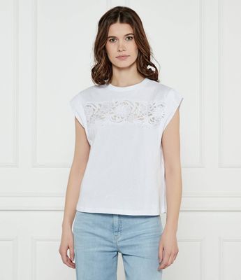 Bluzka damska wiosenna casual Twinset ze sklepu: Gomez Fashion Store w kategorii: Bluzki damskie - zdjęcie 874714-BD9-10338_TS251W000093858