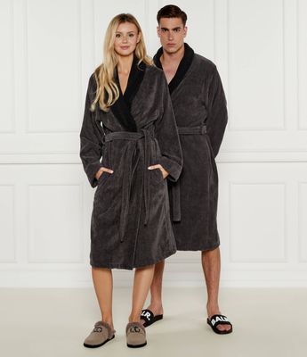 Szlafrok damski gładki BOSS BLACK ze sklepu: Gomez Fashion Store w kategorii: Szlafroki damskie - zdjęcie 874714-BD9-10338_BS245U000008B96