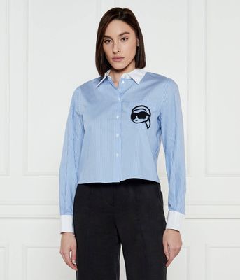 Koszula damska elegancka Karl Lagerfeld ze sklepu: Gomez Fashion Store w kategorii: Koszule damskie - zdjęcie 874714-BD9-10338_KL251W000136C72