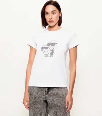 Karl Lagerfeld - Bluzka damska na wiosnę ze sklepu: Gomez Fashion Store w kategorii: Bluzki damskie - zdjęcie 874714-BD9-10338_KL251W000159100