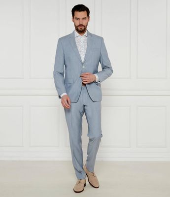 Garnitur męski na wiosnę elegancki BOSS BLACK ze sklepu: Gomez Fashion Store w kategorii: Garnitury męskie - zdjęcie 874714-BD9-10338_BB252M000084451