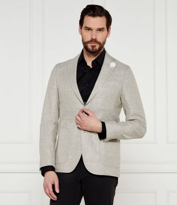 Marynarka męska jesienna elegancka BOSS BLACK ze sklepu: Gomez Fashion Store w kategorii: Marynarki męskie - zdjęcie 874714-BD9-10338_BB252M000095275