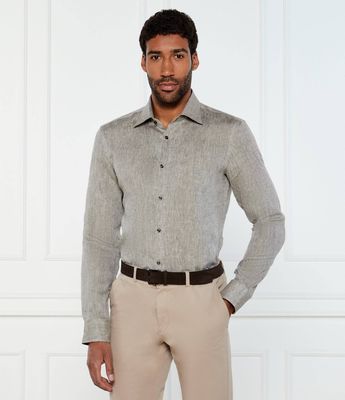 Koszula męska na wiosnę casual BOSS BLACK ze sklepu: Gomez Fashion Store w kategorii: Koszule męskie - zdjęcie 874714-BD9-10338_BB252M000109302