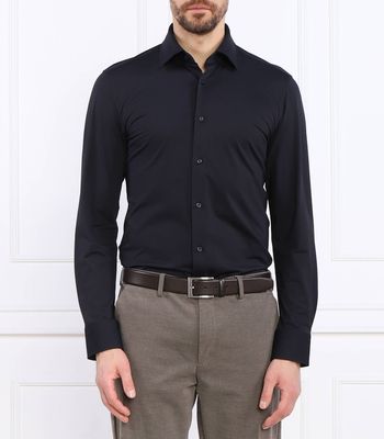 Koszula męska na wiosnę casual BOSS BLACK ze sklepu: Gomez Fashion Store w kategorii: Koszule męskie - zdjęcie 874714-BD9-10338_BB252M000110404