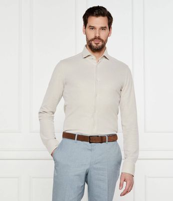 BOSS BLACK - Koszula męska z klasycznym kołnierzykiem ze sklepu: Gomez Fashion Store w kategorii: Koszule męskie - zdjęcie 874714-BD9-10338_BB252M000112275