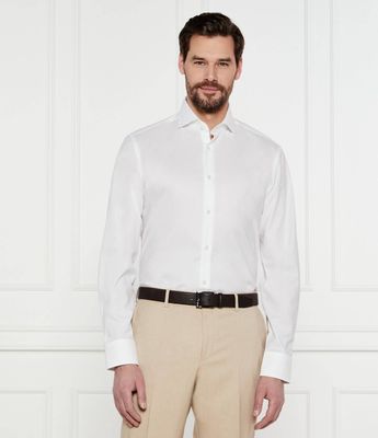 BOSS BLACK - Koszula męska z klasycznym kołnierzykiem ze sklepu: Gomez Fashion Store w kategorii: Koszule męskie - zdjęcie 874714-BD9-10338_BB252M000127100
