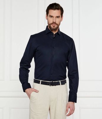 BOSS BLACK - Koszula męska z klasycznym kołnierzykiem ze sklepu: Gomez Fashion Store w kategorii: Koszule męskie - zdjęcie 874714-BD9-10338_BB252M000127404