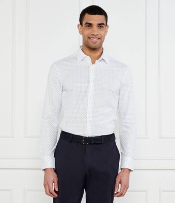 BOSS BLACK - Koszula męska z klasycznym kołnierzykiem ze sklepu: Gomez Fashion Store w kategorii: Koszule męskie - zdjęcie 874714-BD9-10338_BB252M000134450