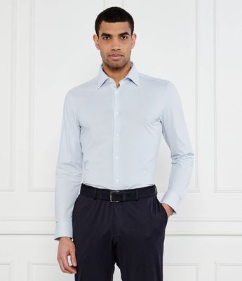 Koszula męska z klasycznym kołnierzykiem wiosenna BOSS BLACK ze sklepu: Gomez Fashion Store w kategorii: Koszule męskie - zdjęcie 874714-BD9-10338_BB252M000135451