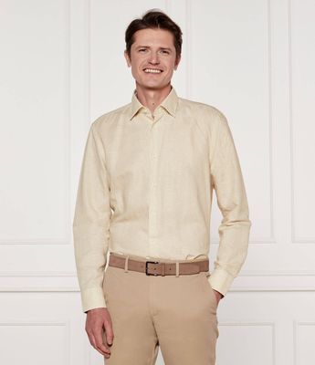 Koszula męska z klasycznym kołnierzykiem BOSS BLACK ze sklepu: Gomez Fashion Store w kategorii: Koszule męskie - zdjęcie 874714-BD9-10338_BB252M000137131