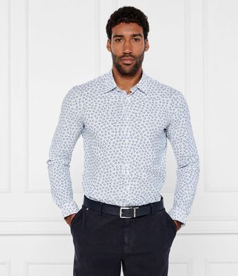 Koszula męska z klasycznym kołnierzykiem BOSS BLACK ze sklepu: Gomez Fashion Store w kategorii: Koszule męskie - zdjęcie 874714-BD9-10338_BB252M000162450