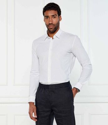 Koszula męska z klasycznym kołnierzykiem elegancka BOSS BLACK ze sklepu: Gomez Fashion Store w kategorii: Koszule męskie - zdjęcie 874714-BD9-10338_BB252M000164100