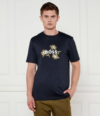 T-shirt męski na wiosnę BOSS BLACK ze sklepu: Gomez Fashion Store w kategorii: T-shirty męskie - zdjęcie 874714-BD9-10338_BB252M000221404