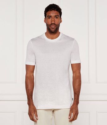 T-shirt męski na wiosnę casual BOSS BLACK ze sklepu: Gomez Fashion Store w kategorii: T-shirty męskie - zdjęcie 874714-BD9-10338_BB252M000228100