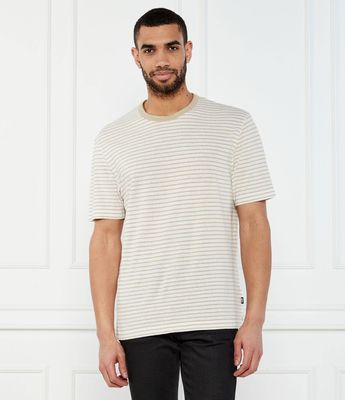 T-shirt męski na wiosnę casual BOSS BLACK ze sklepu: Gomez Fashion Store w kategorii: T-shirty męskie - zdjęcie 874714-BD9-10338_BB252M000231275