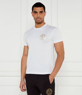 Versace Jeans Couture - T-shirt męski casual ze sklepu: Gomez Fashion Store w kategorii: T-shirty męskie - zdjęcie 874714-BD9-10338_VR252M000028A10