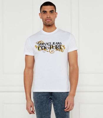 T-shirt męski na wiosnę Versace Jeans Couture ze sklepu: Gomez Fashion Store w kategorii: T-shirty męskie - zdjęcie 874714-BD9-10338_VR252M000035A10