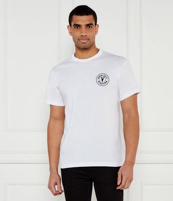 Versace Jeans Couture - T-shirt męski casual ze sklepu: Gomez Fashion Store w kategorii: T-shirty męskie - zdjęcie 874714-BD9-10338_VR252M000039003