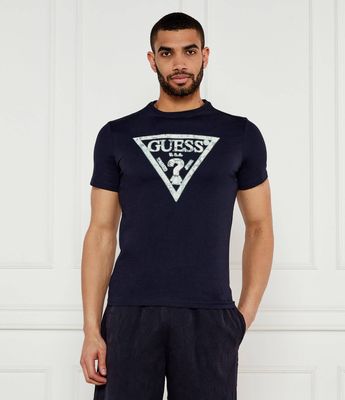 Guess - T-shirt męski w stylu młodzieżowym na wiosnę ze sklepu: Gomez Fashion Store w kategorii: T-shirty męskie - zdjęcie 874714-BD9-10338_GJ252M000009B07