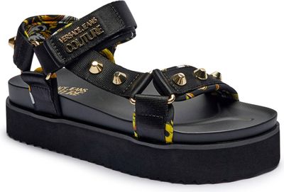 Sandały damskie na lato Versace Jeans Couture ze sklepu: Gomez Fashion Store w kategorii: Sandały damskie - zdjęcie 874714-BD9-10338_VR252W000003A06