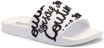 Klapki damskie na lato Versace Jeans Couture ze sklepu: Gomez Fashion Store w kategorii: Klapki damskie - zdjęcie 874714-BD9-10338_VR252W000015102