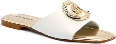 Klapki damskie na wiosnę Just Cavalli ze sklepu: Gomez Fashion Store w kategorii: Klapki damskie - zdjęcie 874714-BD9-10338_CA252W000045005
