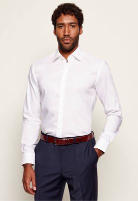 Koszula męska elegancka z klasycznym kołnierzykiem BOSS BLACK ze sklepu: Gomez Fashion Store w kategorii: Koszule męskie - zdjęcie 874714-BD9-10338_BB251M000264100