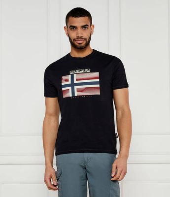 Napapijri - T-shirt męski sportowy ze sklepu: Gomez Fashion Store w kategorii: T-shirty męskie - zdjęcie 874714-BD9-10338_NA252M000048925